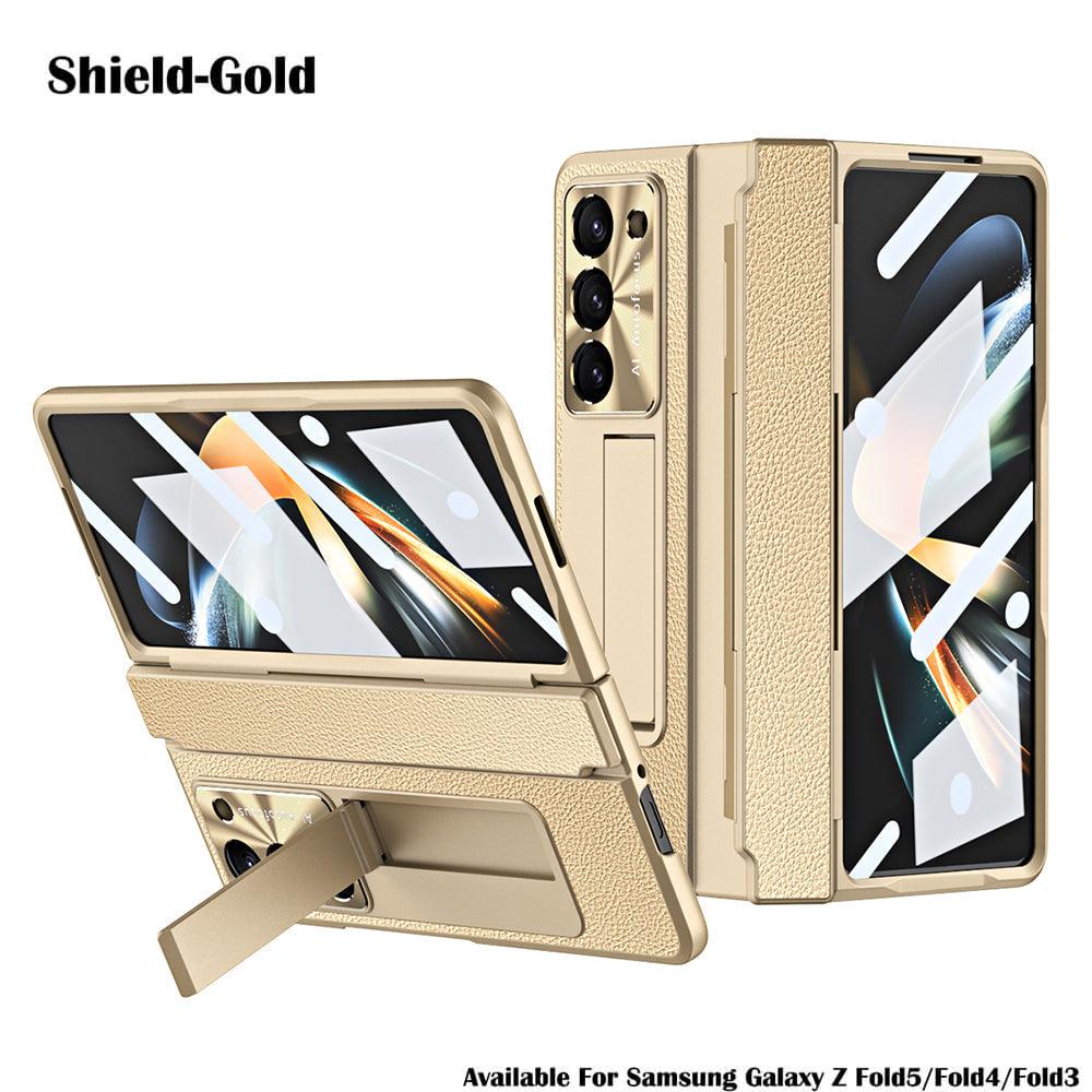 Hinge Plain Leather Folding Case Suitable - Z Fold 5