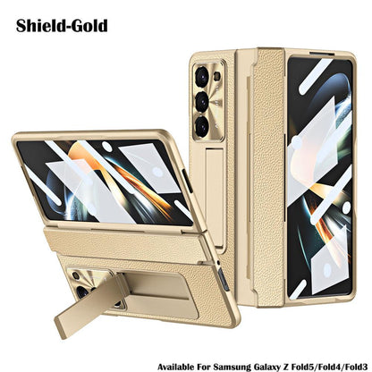Hinge Plain Leather Folding Case Suitable - Z Fold 5