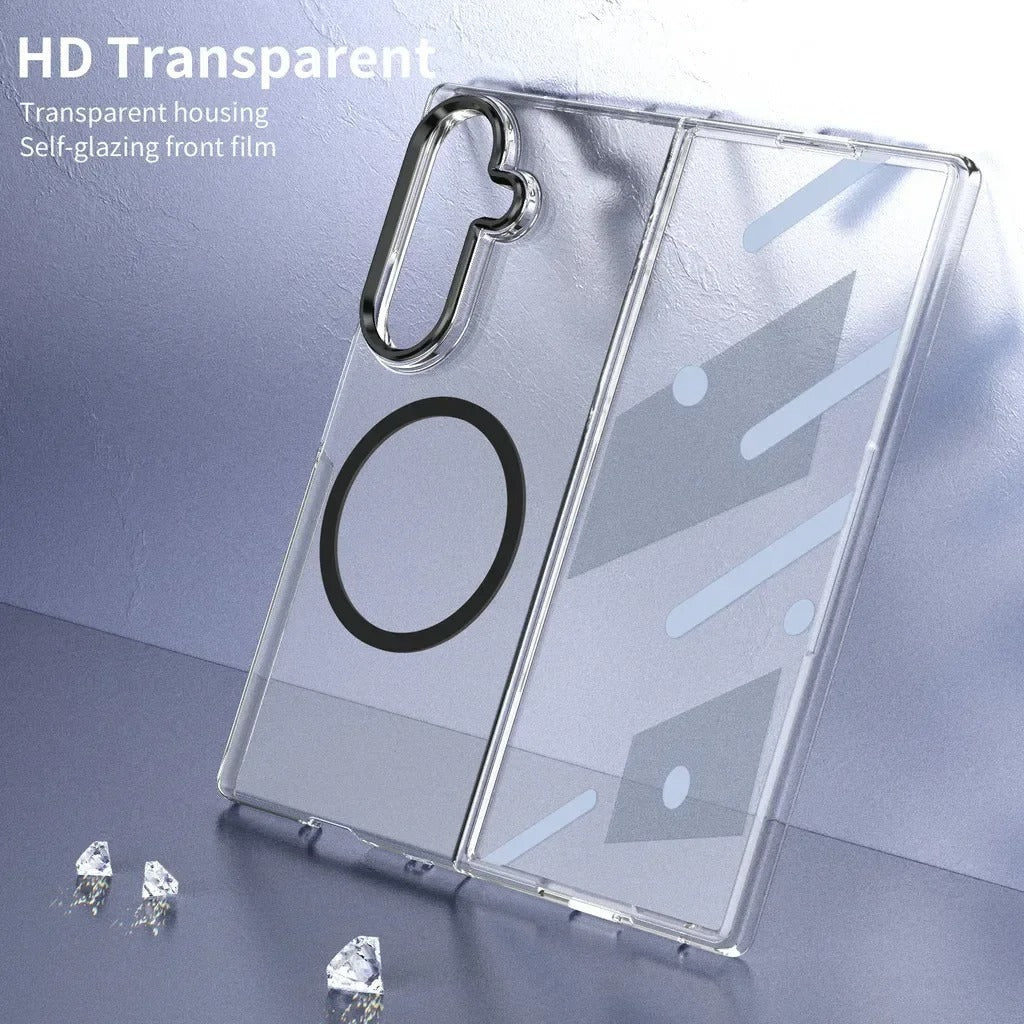 CrystalMag Fold – Ultra-Clear MagSafe Case with Full Protection