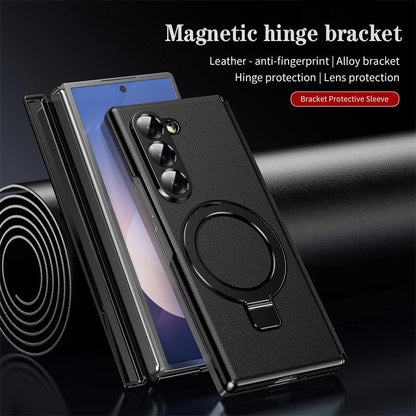 LuxMag Fold – Leather MagSafe Case with Hinge & Screen Protection