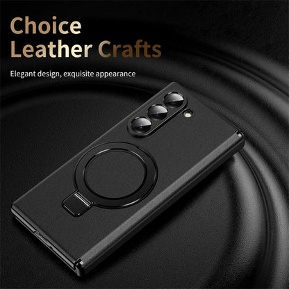LuxMag Fold – Leather MagSafe Case with Hinge & Screen Protection