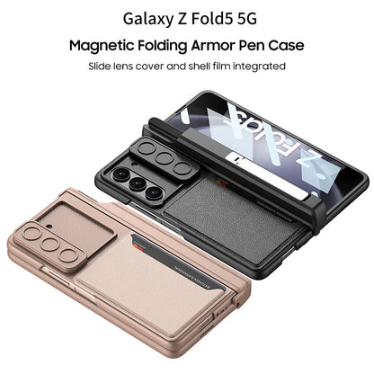EclipseGuard™ 360° Slide Lens Protection: Card Holder Case for Z Fold 5
