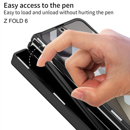 Shockproof 360° Z Fold 6 Case - Hinge, Camera Slide, Screen, Ring & Strap