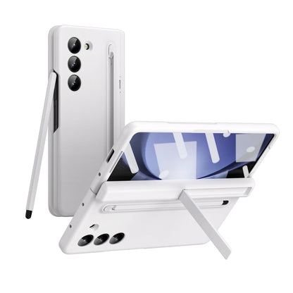 With Touch Pen For Samsung Galaxy Z Fold 6 5 4 Case Hinge Armor Shockproof Magnetic Kickstand 360 Full Protection Folding Cover