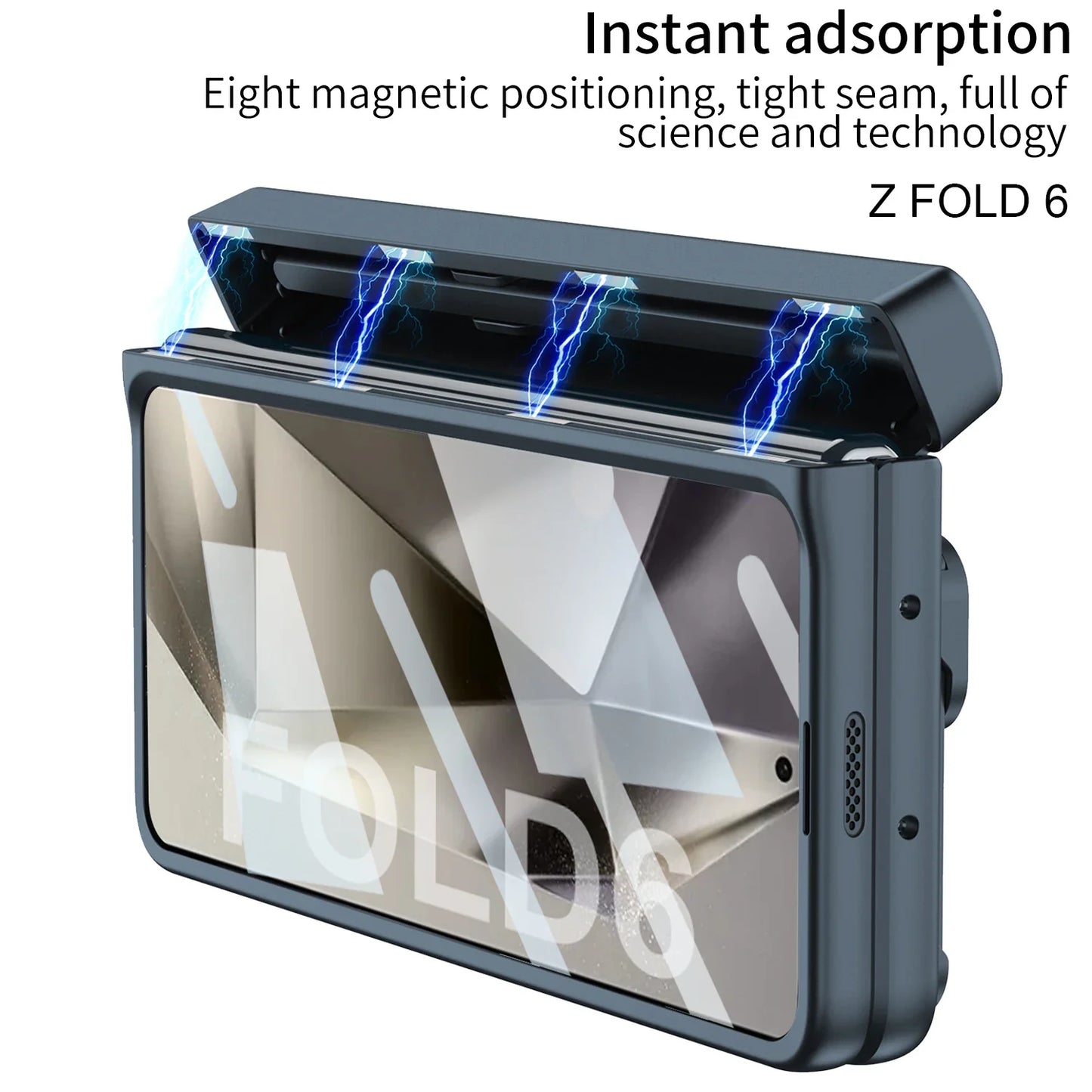 Shockproof 360° Z Fold 6 Case - Hinge, Camera Slide, Screen, Ring & Strap