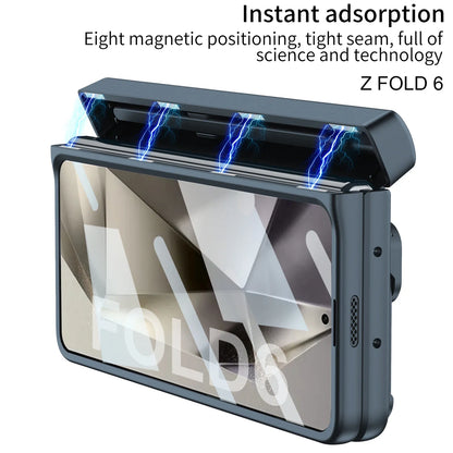 Shockproof 360° Z Fold 6 Case - Hinge, Camera Slide, Screen, Ring & Strap