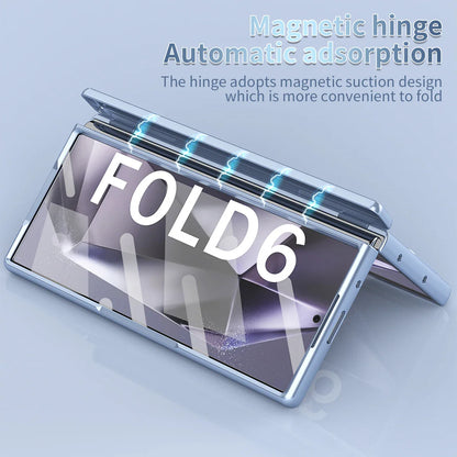 Z Fold 6 Hinge Metal Camera Protection Case with Touch Pen
