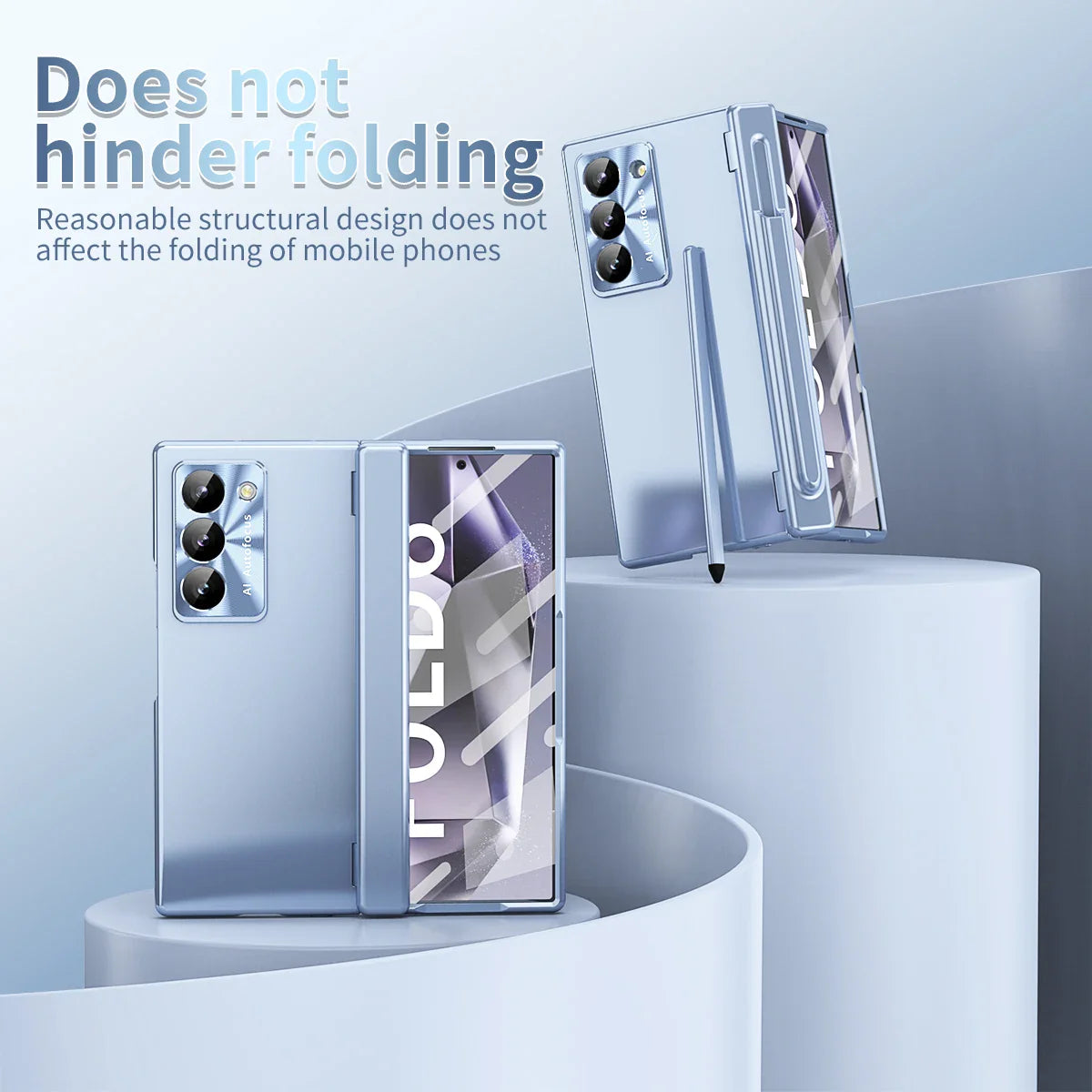 Z Fold 6 Hinge Metal Camera Protection Case with Touch Pen