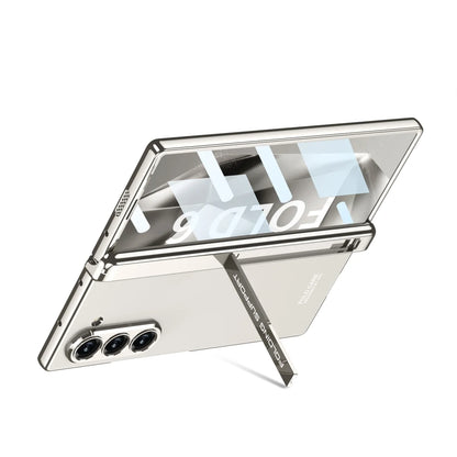 Z Fold 6 Transparent Magnetic Case with Hinge Protection & Kickstand