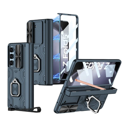 360° Magnetic Hinge with Screen Protection, Wrist Strap & Kickstand - Z Fold 5