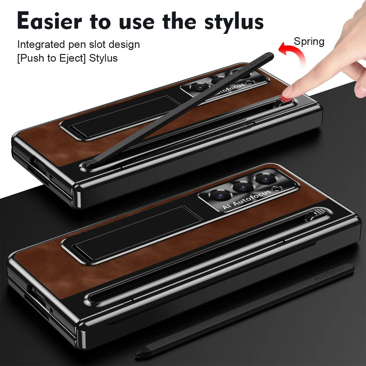 Z Fold 6 Vantage Leather Case with S Pen & Kickstand
