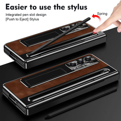 Z Fold 6 Vantage Leather Case with S Pen & Kickstand