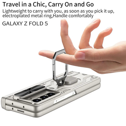 360° Magnetic Hinge with Screen Protection, Wrist Strap & Kickstand - Z Fold 5