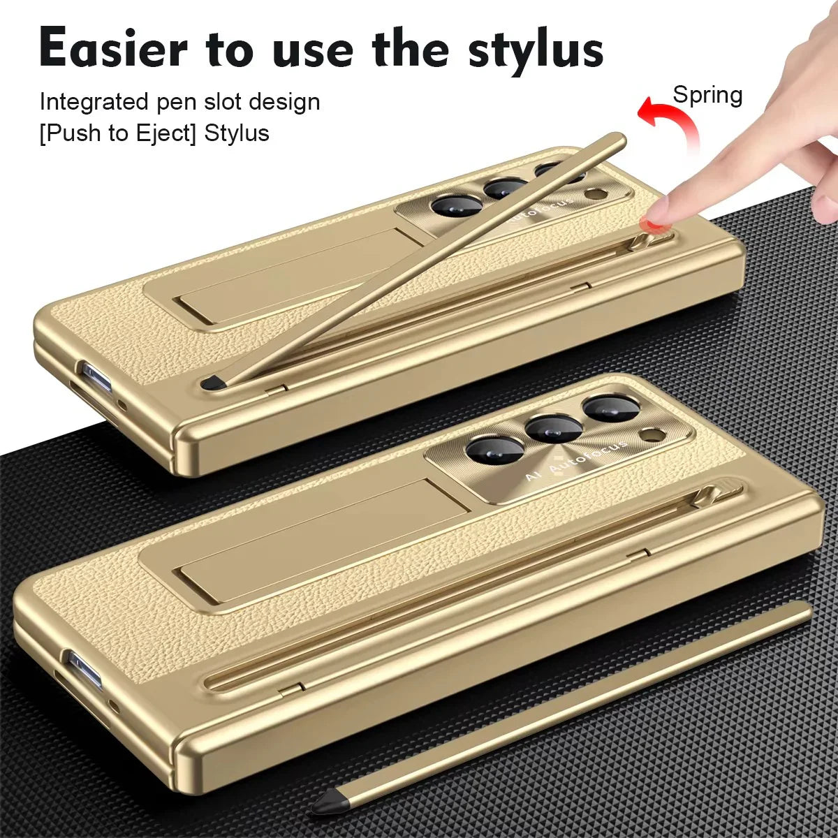 LumiEdge Fold – UV Glow Case with Pen Holder & Bracket