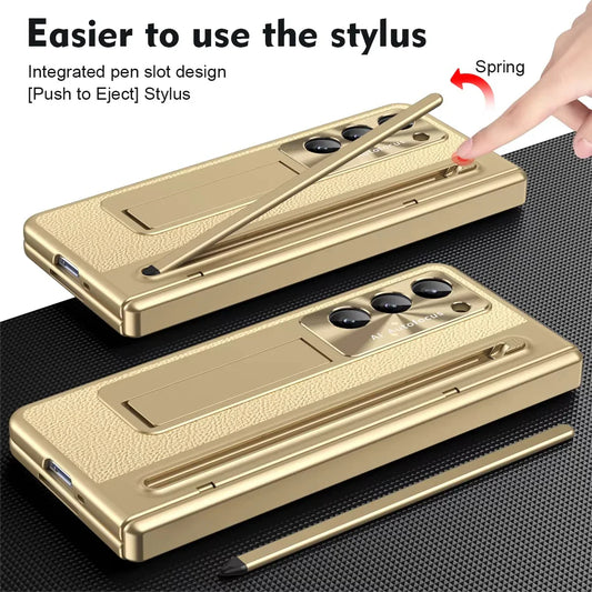 LumiEdge Fold – UV Glow Case with Pen Holder & Bracket