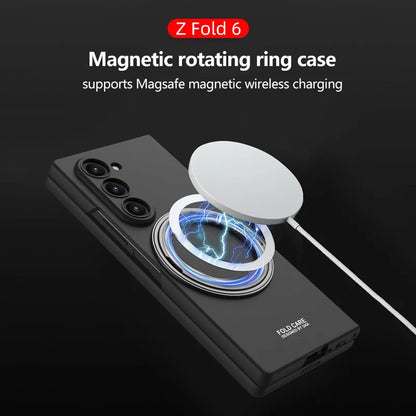SlimFit MagSafe Pro Z Fold 6 Ultra-Thin Rotating Stand Wireless Charging Case