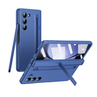 With Touch Pen For Samsung Galaxy Z Fold 6 5 4 Case Hinge Armor Shockproof Magnetic Kickstand 360 Full Protection Folding Cover