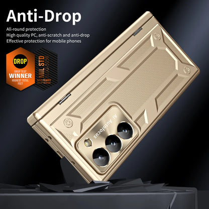 Z Fold 6 Hinge Shockproof Case with Double Kickstand & Screen Film