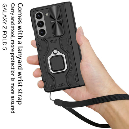 360° Magnetic Hinge with Screen Protection, Wrist Strap & Kickstand - Z Fold 5