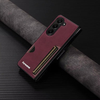 SlimVault Fold – Luxury Leather Card Holder Case for Z Fold Series