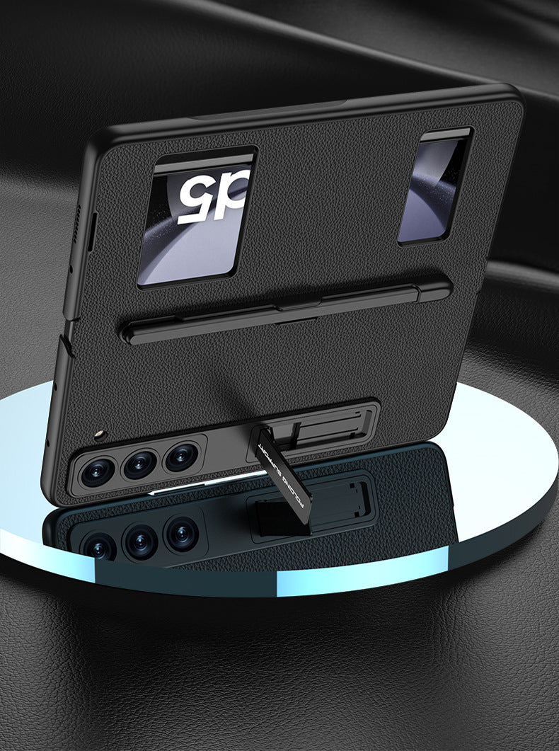 All-in-One Luxury Z Fold Leather Case: Stylus, Stand & Hinge