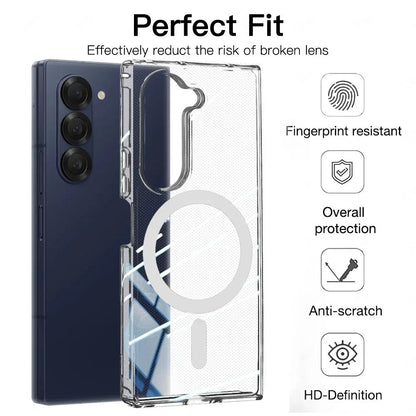 MagnoClear Fold – Transparent MagSafe Armor for Z Fold 7 & 6