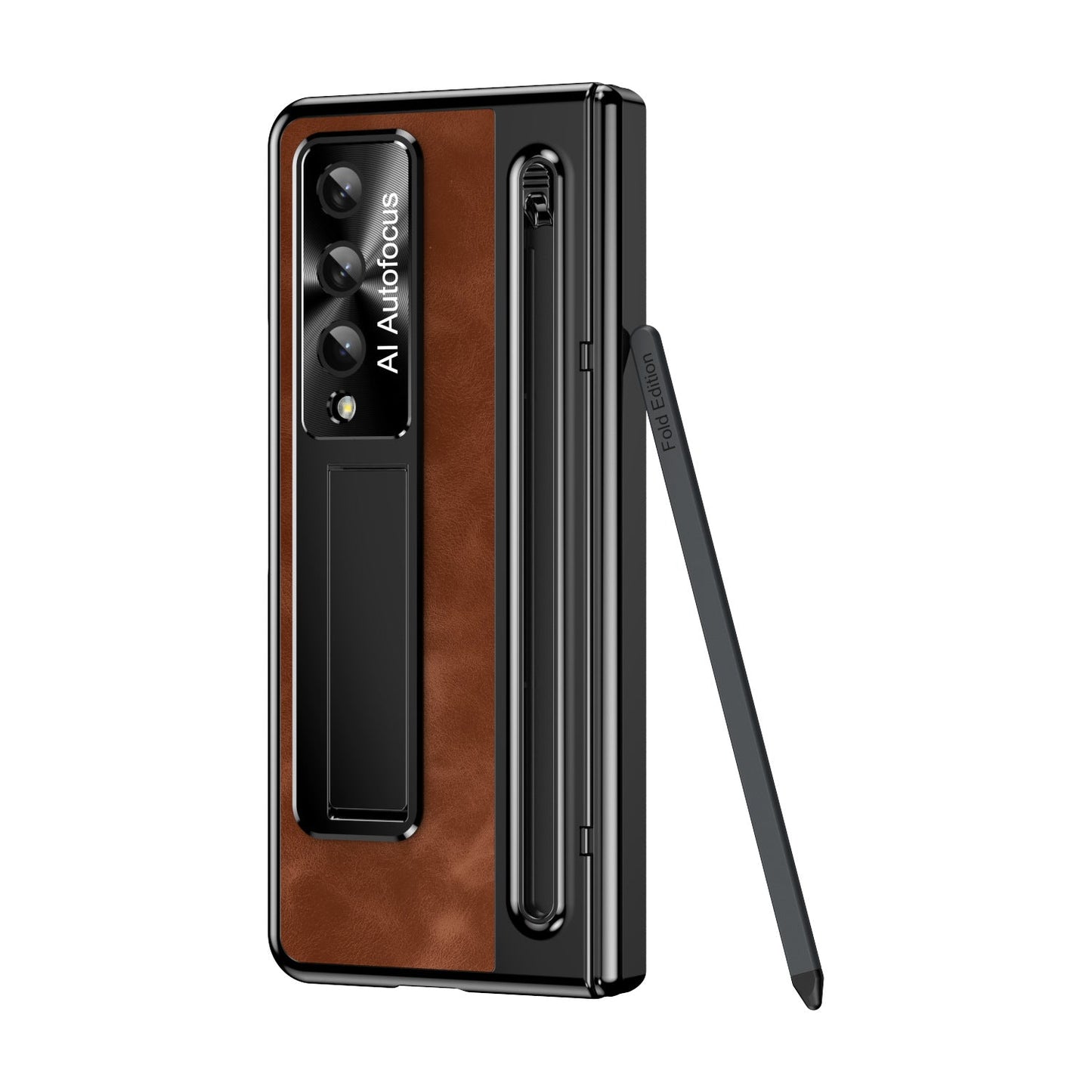 Jazz Retro Style Anti-fall Protective Leather Case - Z Fold Series