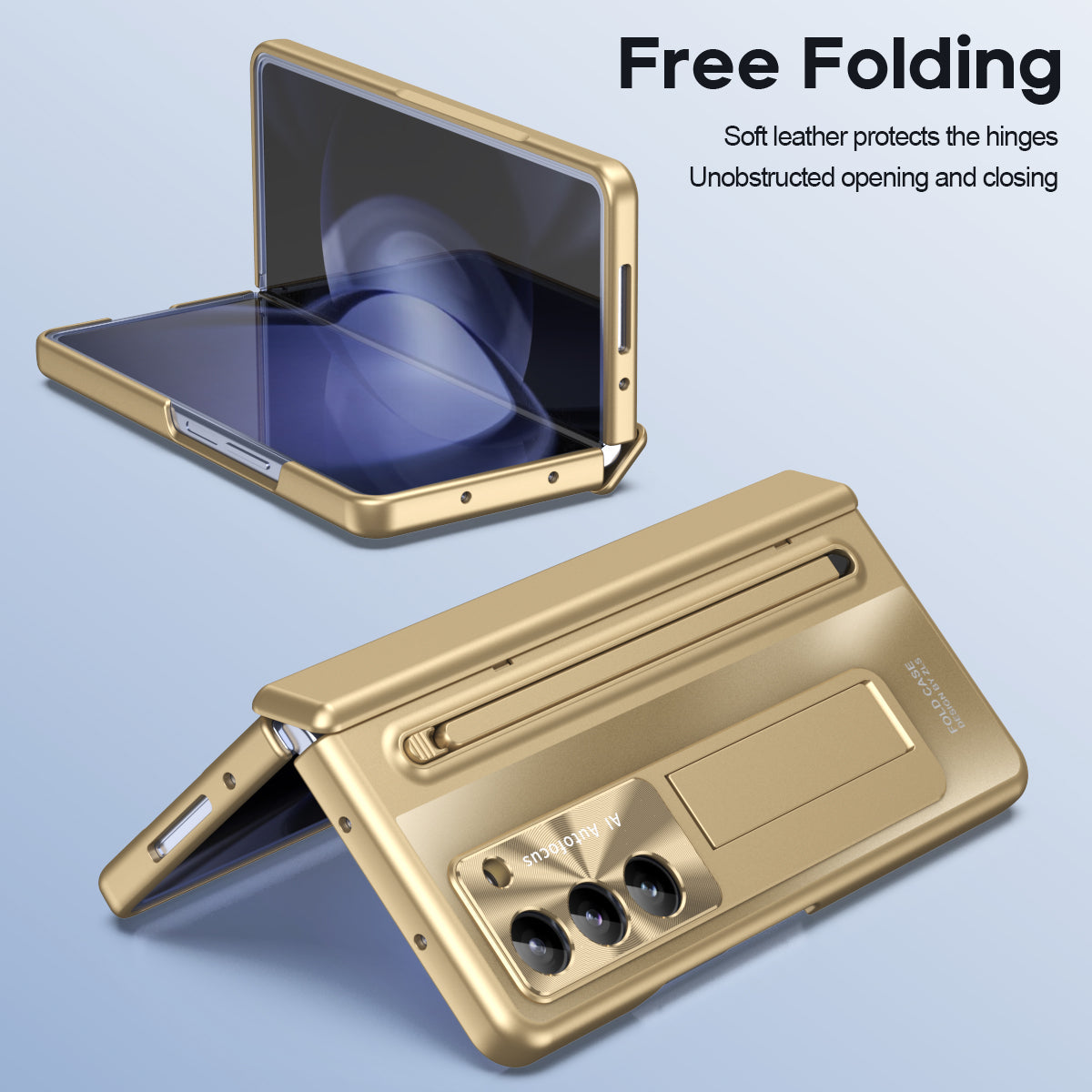Z Fold Series Hinge Magnetic Kickstand Touch Pen Case
