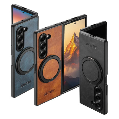 LuxTurn Fold – Vintage Leather 360° Rotating Stand Case