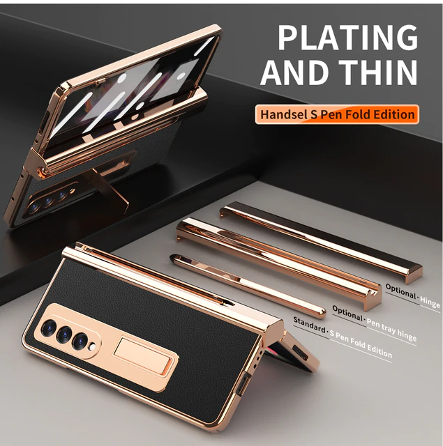 Leather Kickstand Pen Slot Case - Z Fold series