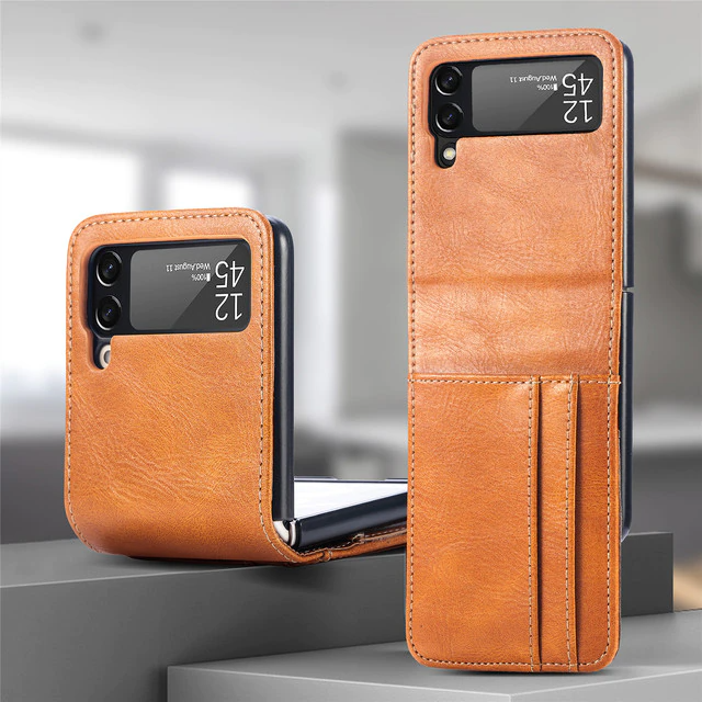 Rugged Leather Wallet Case - Z Flip series