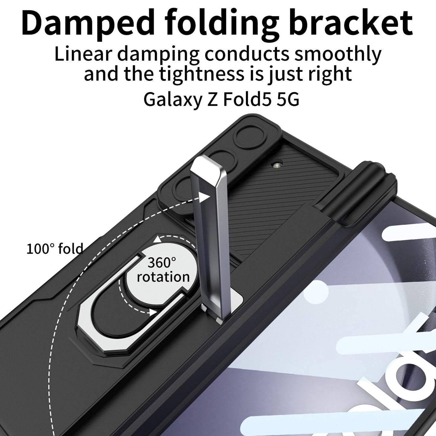 Shockproof Matte with Bracket & Pen Slot Holder - Z Fold 5